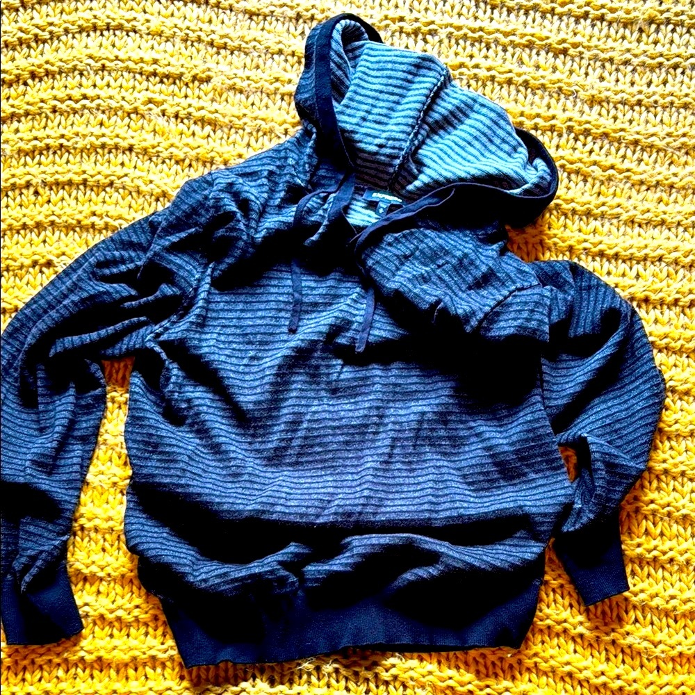 Striped Black and Gray Men's Sweater